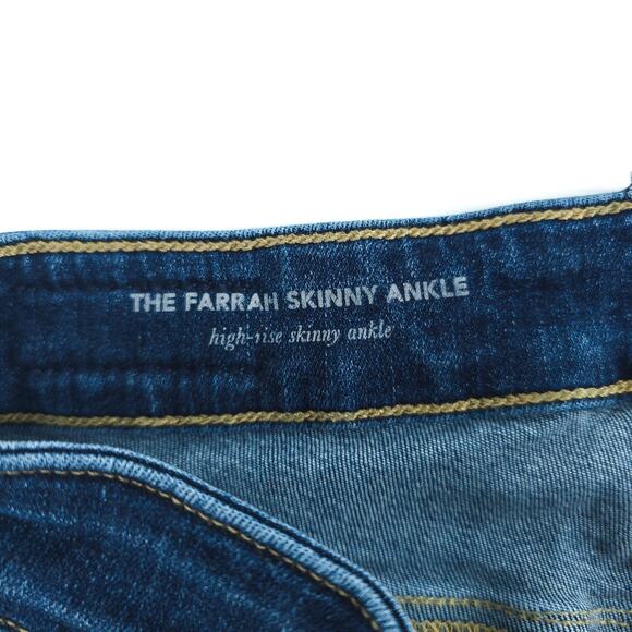 Ag Adriano Goldschmied High Rise The Farrah Skinny Ankle Jean Med Wash RawHem 27 - Picture 7 of 12